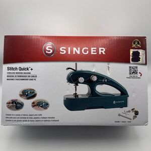 SINGER Stitch Quick + CORDLESS PORTABLE MENDING MACHINE SEWING Teal Color